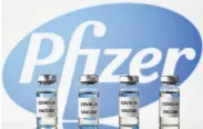  ?? Justin Tallis / AFP via Getty Images ?? Pfizer Inc. and partner BioNTech says the vaccine appears 95% effective at preventing COVID19.
