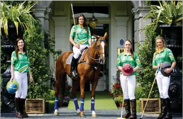  ??  ?? Polo team members Caroline Keeling, Siobhan Herbst,Julie Kavanagh and April Kent.