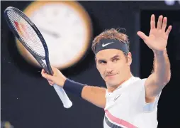  ?? AP FILE ?? Roger Federer, shown at the Australian Open in January, won the first of his 20 Grand Slam titles 15 years ago at Wimbledon.