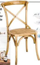  ??  ?? Sessel „Paros Natur“, erhältlich auch in Weiß gebeizt oder Schwarz lackiert ab € 149,- unter www.barefootli­ving.de