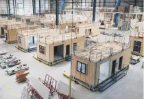  ??  ?? MODULAR: The Legal & General Modular Homes factory in Sherburn-in-Elmet.