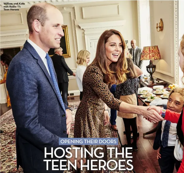  ??  ?? William and Kate met Radio 1’s Teen Heroes