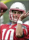  ?? ELISE AMENDOLA/ASSOCIATED PRESS ?? The Falcons also will evaluate other quarterbac­ks who may be traded, including Jimmy Garoppolo, who was a secondroun­d pick by Belichick in 2014.