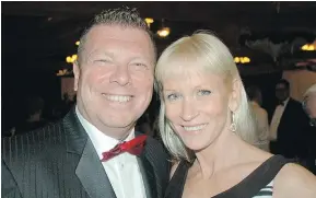  ??  ?? Stephen Casson, CFO and partner, Pro-line Fittings Inc., and his partner Jill Barriere, principal Jill Barriere Interior Design, were among the night’s major supporters that contribute­d to the record $200,000 windfall.