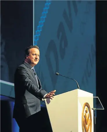  ??  ?? Former British prime minister David Cameron, in SA for a leadership conference, counselled against strongman politics.