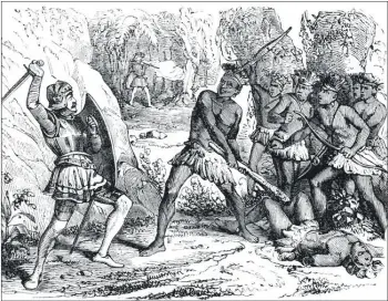  ??  ?? The Conquistad­ors’ arrival spelled disaster for the native peoples of the Americas which had a knock-on impact on the earth’s climate.