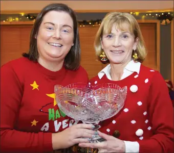  ??  ?? Adeline Foxe, New Ross ladies’ player of the year, with Marguerite Sutton (lady Captain).