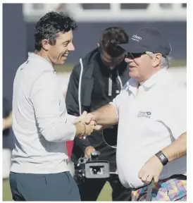  ??  ?? 0 Gilbert and Rory Mcilroy at the 2017 Scottish Open Pro-am