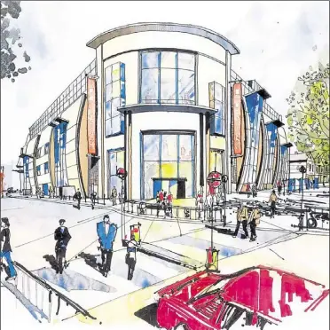  ?? ?? Developers released this artist’s impression of the centre’s extension back in 2003