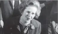  ?? PICTURE: PA WIRE ?? ‘ POLITICAL ENVY’: Prime Minister Margaret Thatcher abolished West Yorkshire County Council in 1986.