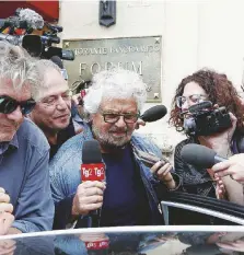  ?? LaPresse ?? Passo di lato Il fondatore del M5S Beppe Grillo