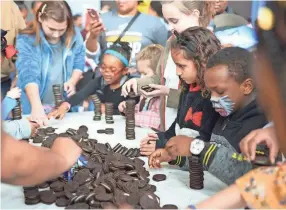  ?? YOUTH VILLAGES ?? Youth Villages Soup Sunday is a family event, with activities such as Oreo stacking contests for children.