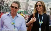  ?? (Photo Cyril Dodergny) ?? Hugh Grant, ici au dernier Grand Prix de Monaco avec son épouse.