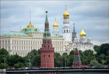  ?? Kirill Kudryatsev/AFP via Getty Images ?? The towers and cathedrals of the Kremlin are shown Wednesday in Moscow. Mikhail Gorbachev, who changed the course of history by triggering the demise of the Soviet Union and was one of the great figures of the 20th century, died in Moscow on Tuesday.