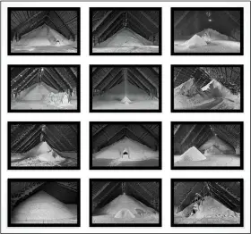  ?? (Courtesy of Arkansas Arts Center) ?? Tim Hursley’s black and white photograph­y on fiber print, Muskogee House, is 78 by 73 inches in size.