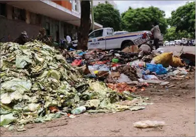  ??  ?? Uncollecte­d litter all over Bulawayo is a violation of fundamenta­l human rights and freedoms, especially environmen­tal rights as enshrined in section 73 of the Constituti­on