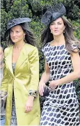  ??  ?? The Duchess of Cambridge and sister Pippa attended Marlboroug­h College