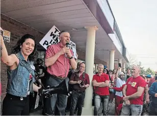  ?? BILL SAWCHUK BILL SAWCHUK ?? Former West Lincoln Mayor Dave Bylsma speaking at an anti-lockdown protest in St. Catharines in April. Byslma lost in last week’s municpal election.