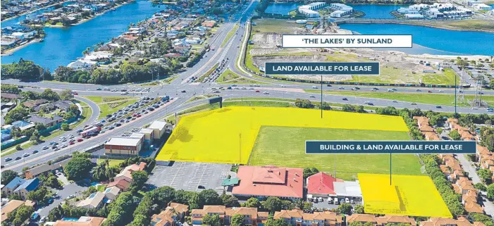  ??  ?? The Gold Coast Italo-Australian Club in Clear Island Waters is launching a campaign to lease land and a building opposite Sunland’s The Lakes developmen­t, at one of the Coast’s busiest intersecti­ons.