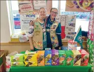  ?? SUBMITTED PHOTO ?? Daniel Boone Girl Scouts Caitlyn Dillon and Myah Derer selling cookies at Redner’s Market.