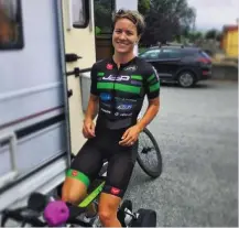  ??  ?? Laura Tighe, after winning the Danny O’Shea TT.