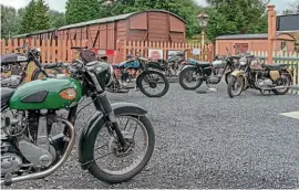  ??  ?? Vintage motorbikes were the order of the day at Hampton Loade.