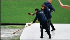  ??  ?? WASHOUT: Rain stopped play for the Test match in Manchester