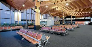  ??  ?? The new Nelson Airport terminal has extensive engineered wood features.