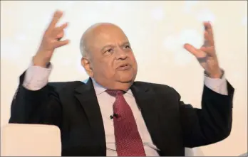  ?? PHOTO: NICHOLAS RAMA ?? Minister of Finance Pravin Gordhan says the world, including South Africa, is in a low-growth trap.