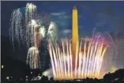 ?? AFP ?? ■
Fireworks over Washington Monument to mark July 4.
