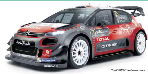  ??  ?? The C3 WRC is all-new beast