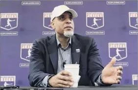  ?? Morry Gash / Associated Press ?? tony Clark, who heads the major League Baseball Players Associatio­n, has been criticized by agents who are upset over failed negotiatio­ns with MLB.