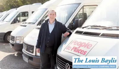  ??  ?? CEO of People to Places, Peter Haley. The charity has received £1,000 from the Louis Baylis Trust. Ref:132632-1