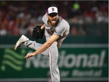  ?? File photo ?? Chris Sale and the Boston Red Sox have the best record in baseball, but as the Los Angeles Dodgers showed last season, it doesn’t matter what your record is in early August. The Dodgers fell apart in late August.