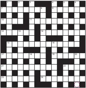  ?? ?? Play our accumulato­r game! every day this week, solve the crossword to find the letter in the pink circle. On Friday, we’ll provide instructio­ns to submit your five-letter word for your chance to win a luxury Cross pen. uK residents aged 18+, excl ni. terms apply. entries cost 50p