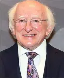  ??  ?? Throwing his hat in the ring: President Michael D Higgins