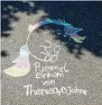  ??  ?? „Pummel das Einhorn“lautet der Titel des Bildes von Theresa, 13, aus Bad Grö nenbach.