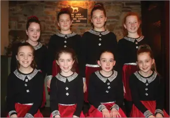  ??  ?? Sliabh a’ Mhadra N.S. Figure dancers who won second prize at the County Final of Scór na bPáistí in Foilmore on Sunday. They are Donna Kiely, Grace Diggins, Brídín Purcell, Shawna Quinlan, Amilee O’Callaghan, Alisha O’Neill, Louise O’Neill and Kayleigh...