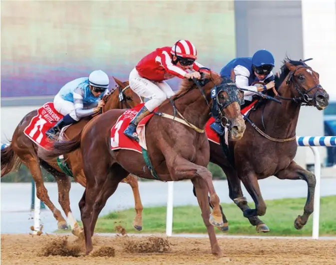  ?? — ERA ?? Go Soldier Go winning the Al Bastakiya, a trial for the UAE Derby on Super Saturday.