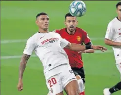  ??  ?? Diego Carlos, con el Sevilla, en un partido ante el Mallorca.