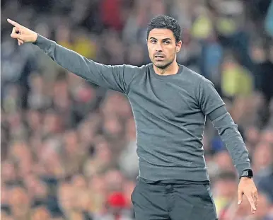  ?? ?? Mikel Arteta feels his Arsenal side are in better form than their rivals ahead of today’s derby