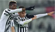  ??  ?? Campioni Paul Pogba, 22 anni, e Paulo Dybala, 22, stelle della Juventus (Getty)