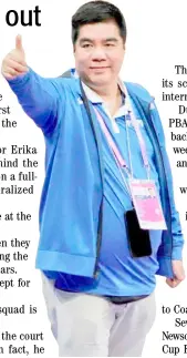  ?? PHOTOGRAPH COURTESY OF PSC-POC ?? PBA commission­er Willie Marcial issues his stamp of approval to the training and preparatio­n of Gilas Pilipinas for major internatio­nal events.