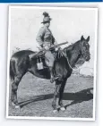  ??  ?? Lieutenant Guy Haydon on Midnight before the charge at Beersheba.