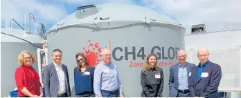  ?? ?? From left, Whangā rei MP Emily Henderson, Climate Change Minister James Shaw, and CH4’s Hollie Keropa, Nigel Little and Tim Williams at the opening.