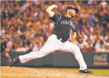  ?? Andy Cross, The Denver Post ?? Greg Holland already has 28 saves for the Rockies.