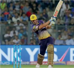  ?? IPL / Sportzpics ?? Kolkata Knight Riders will be looking to Chris Lynn to fire up against Mumbai. —