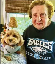  ?? COURTESY OF BRANYWINE LIVING AT SENIOR SUITES ?? Terry Savino, 91, a lifelong Eagles fan, will watch the game with other residents of Brandywine Living at Senior Suites in East Norriton.