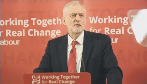  ??  ?? Jeremy Corbyn speaking at the Paston Farm Centre