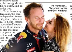  ?? ?? F1 fightback... Christian Horner and Geri Halliwell